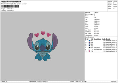 Stitch Heart 02 Embroidery File 5 size