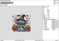 Stitch Halloween 0310 Embroidery File 6 sizes