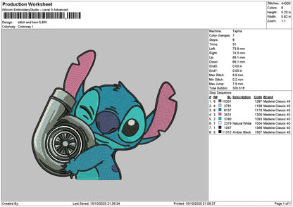 Stitch1510 Embroidery File 6 sizes