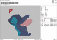 Stitch Couple Embroidery File 4 size