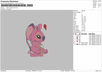 Stitch Couple Embroidery File 4 size