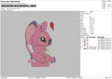 Stitch Couple Embroidery File 4 size