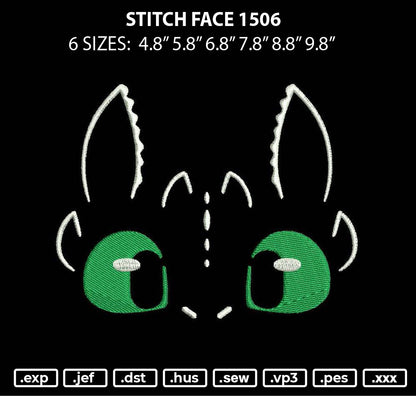 Stitch Face 1506 Embroidery File 6 sizes