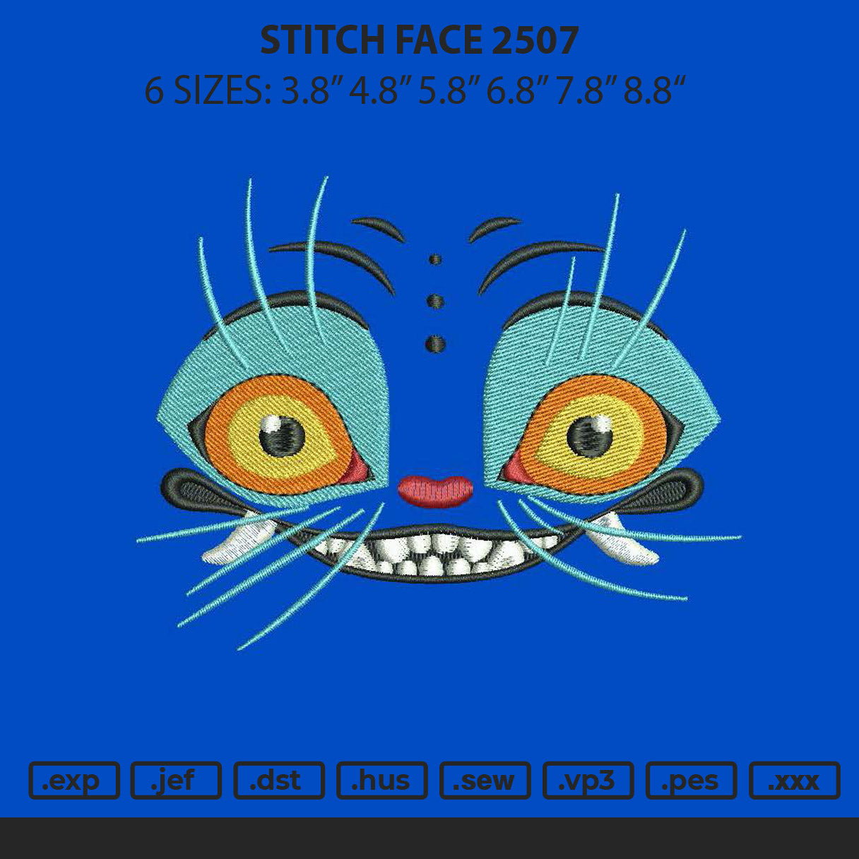 Stitch Face 2507 Embroidery File 6 sizes