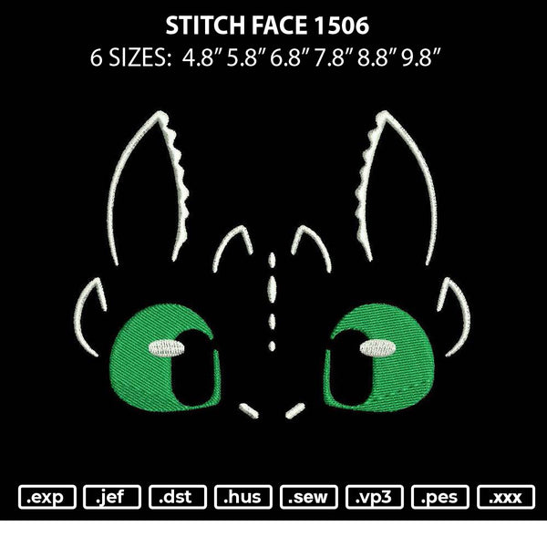 Stitch Face 1506 Embroidery File 6 sizes