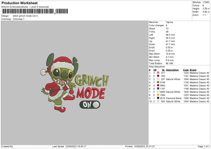 Glitch Mode Embroidery File 6 sizes
