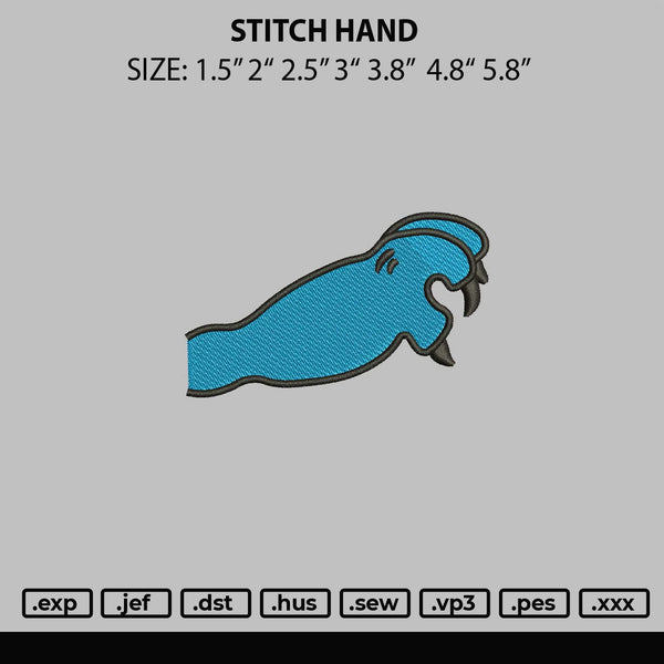 Stitch Hand Embroidery File 6 sizes