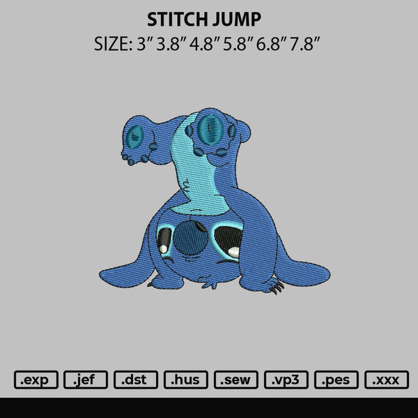 Stitch Jump Embroidery File 6 sizes