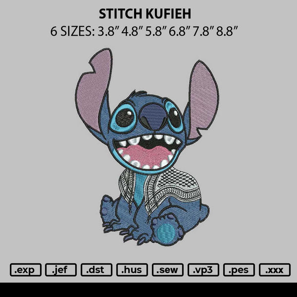 Stitch Kufieh Embroidery File 6 sizes