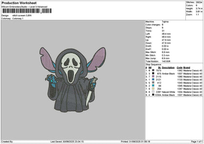 Stitchscream 3108 Embroidery File 6 sizes