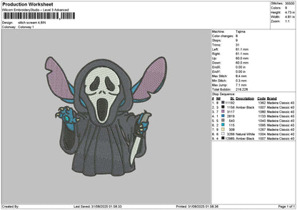Stitchscream 3108 Embroidery File 6 sizes