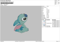 Stitch Sitdown Embroidery File 6 sizes