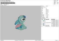 Stitch Sitdown Embroidery File 6 sizes
