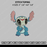 Stitch Toping Embroidery File 4 size