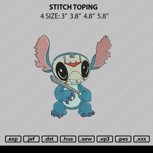 Stitch Toping Embroidery File 4 size