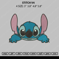 Stitch V4 Embroidery File 4 size