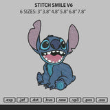 Stitch Smile V6 Embroidery File 6 sizes