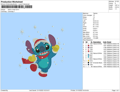 Stitch Xmas Embroidery FIle 4 size