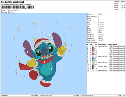 Stitch Xmas Embroidery FIle 4 size