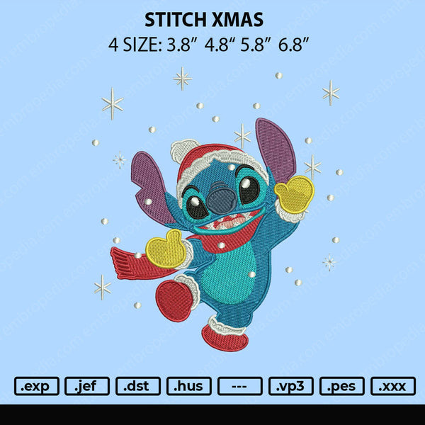 Stitch Xmas Embroidery FIle 4 size