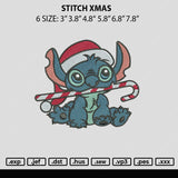 Stitch Xmas Embroidery File 6 sizes