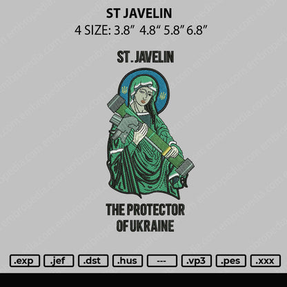 ST Jevelin Embroidery File 4 size