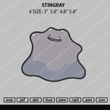Stingray Embroidery File 4 size