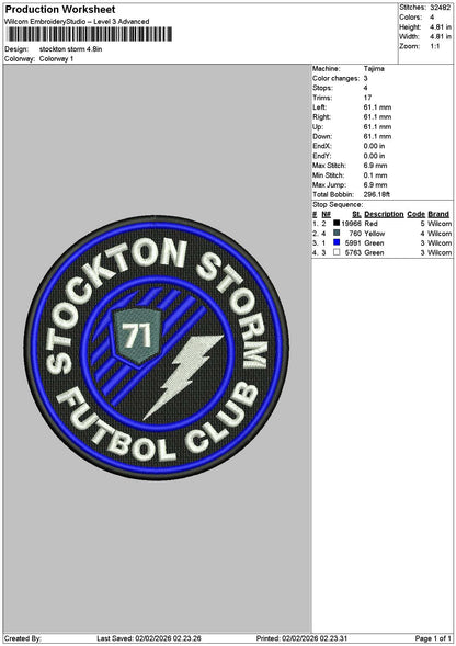 Stocktontext Embroidery File 6 sizes