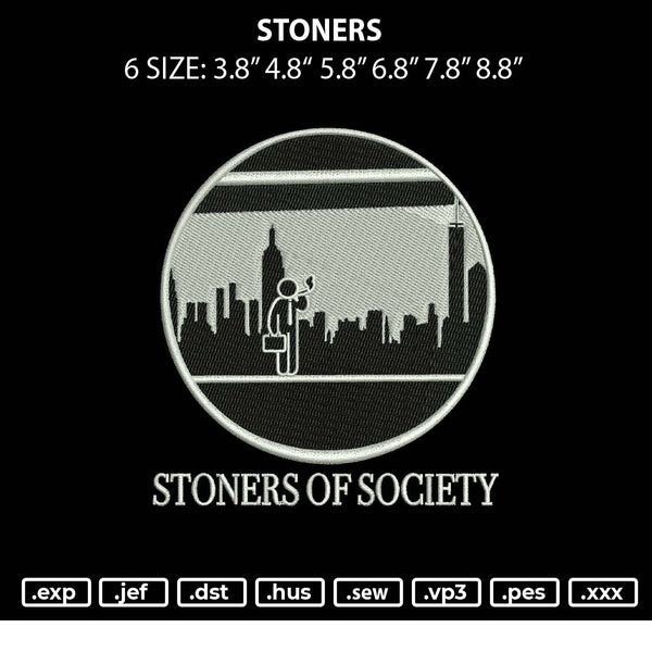 Stoners Embroidery File 6 sizes
