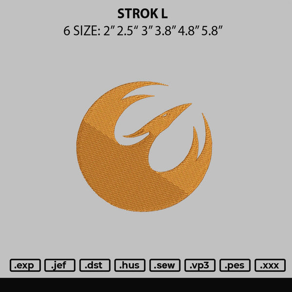 Stork L Embroidery File 6 sizes
