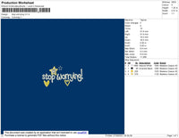 Live In The Moment Embroidery File 3 size 3 File