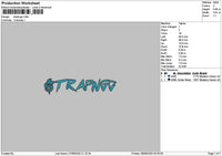 Straptext Embroidery File 6 sizes