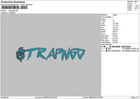 Straptext Embroidery File 6 sizes
