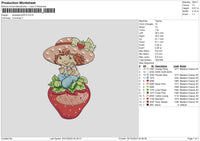 Strawberry 0312 Embroidery File 6 sizes