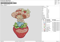 Strawberry 0312 Embroidery File 6 sizes