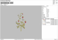 Strawberry Embroidery File 4 size