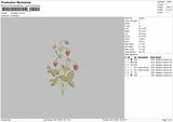 Strawberry Embroidery File 4 size