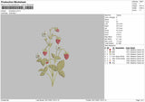 Strawberry Embroidery File 4 size