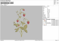 Strawberry Embroidery File 4 size