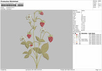 Strawberry Embroidery File 4 size