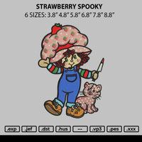 Strawberry Spooky Embroidery File 6 sizes