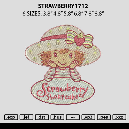 Strawberry1712 Emrbroidery File 6 sizes