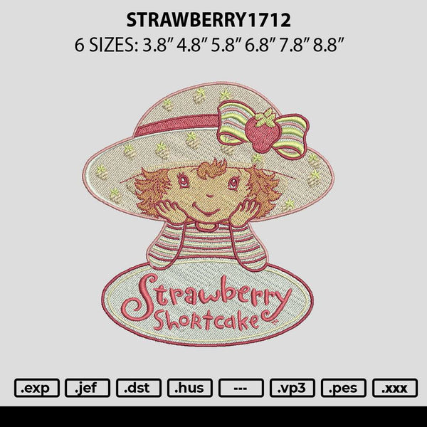 Strawberry1712 Emrbroidery File 6 sizes