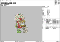 Strawberry 2907 Embroidery File 6 sizes