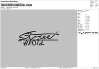 Street Text Embroidery File 6 sizes
