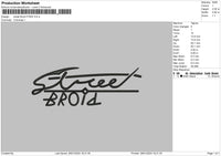 Street Text Embroidery File 6 sizes