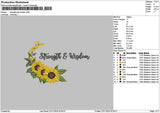 Wisdomtext01 Embroidery File 6 sizes