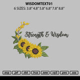 Wisdomtext01 Embroidery File 6 sizes