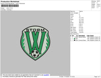 Storm Embroidery File 4 size