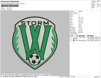Storm Embroidery File 4 size